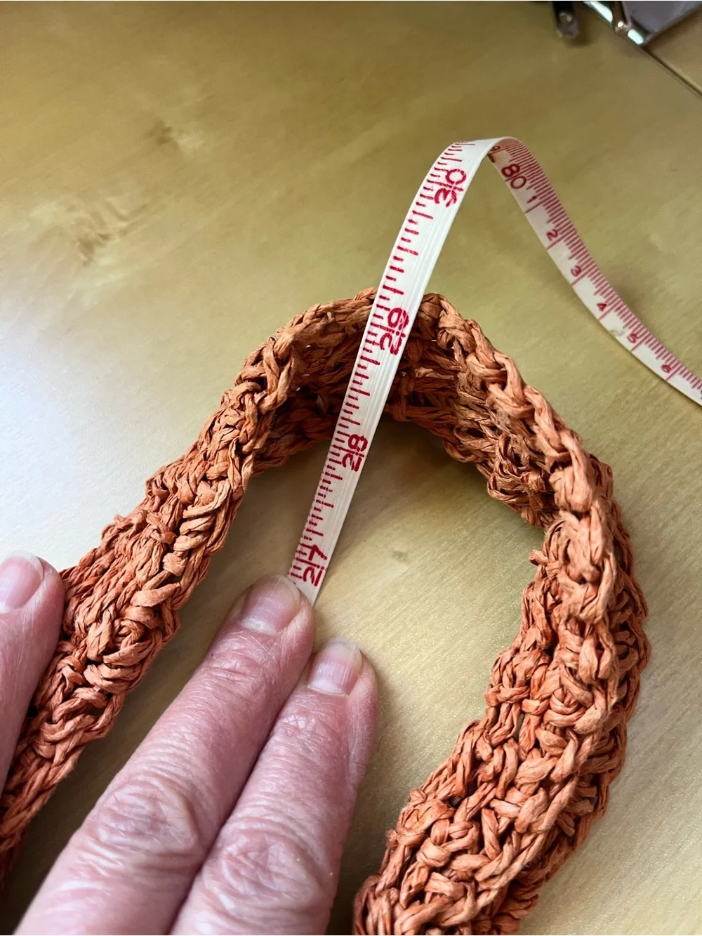 J. Crew Rust Crochet Knit Shoulder Tote